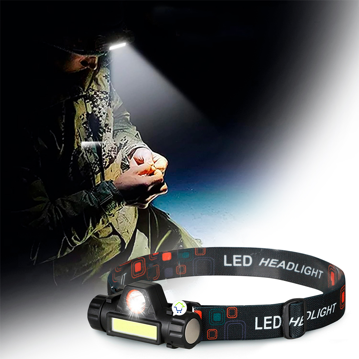 Miniatura 6 de Linterna Minera LED USB 2 Modos BY101